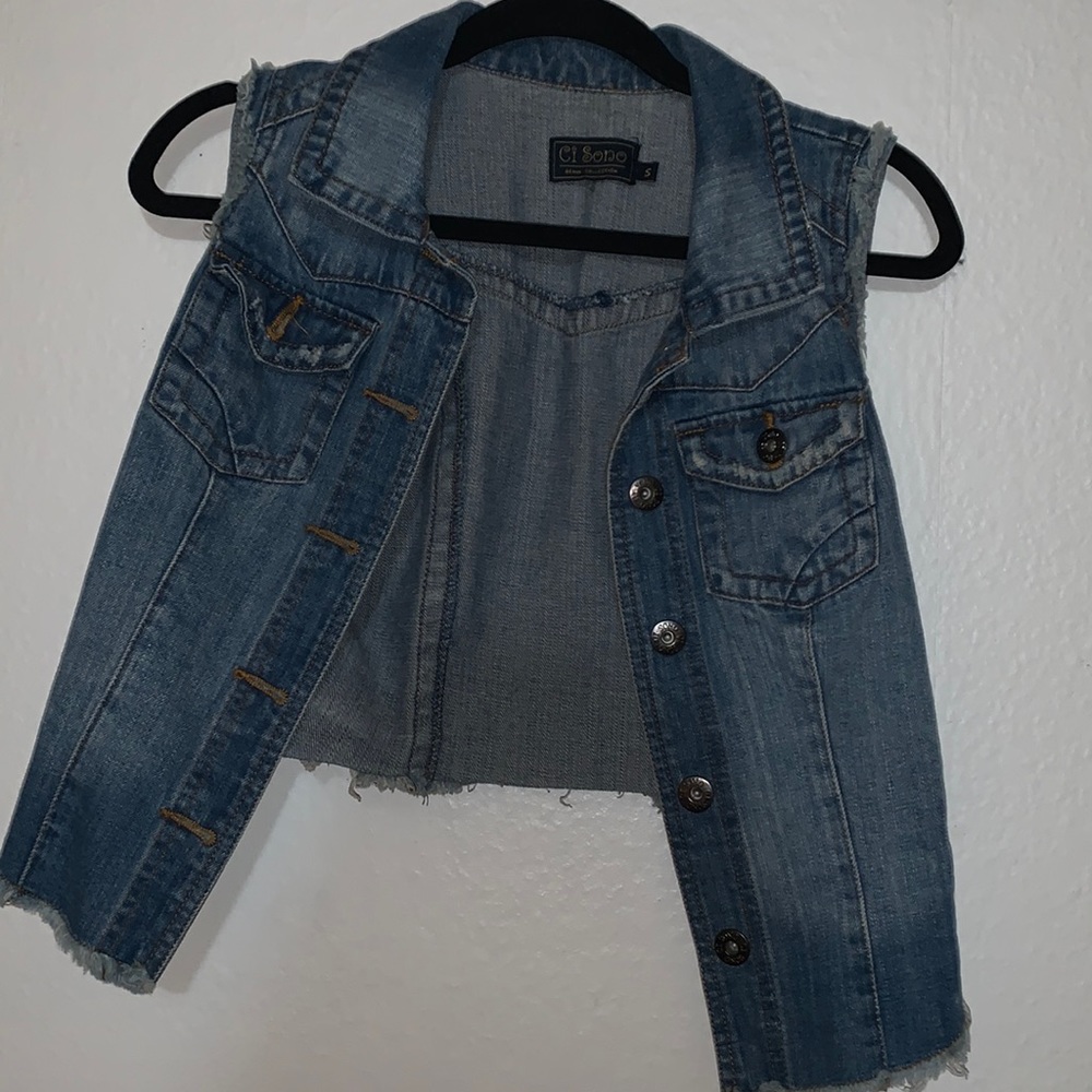 Jean vest Ci Sono denim collection size small